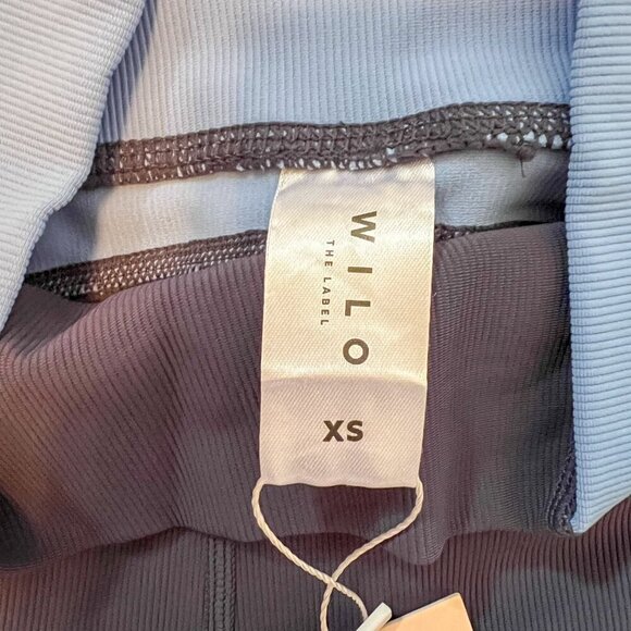 NWT WILO The Label Rib Color Block Leggings Blue Size XS - Picture 4 of 6